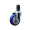 Service Caster 4'' Blue Poly Wheel Swivel 1-5/8'' Expanding Stem Caster SCC-EX20S414-PPUB-BLUE-158 - alternate 1